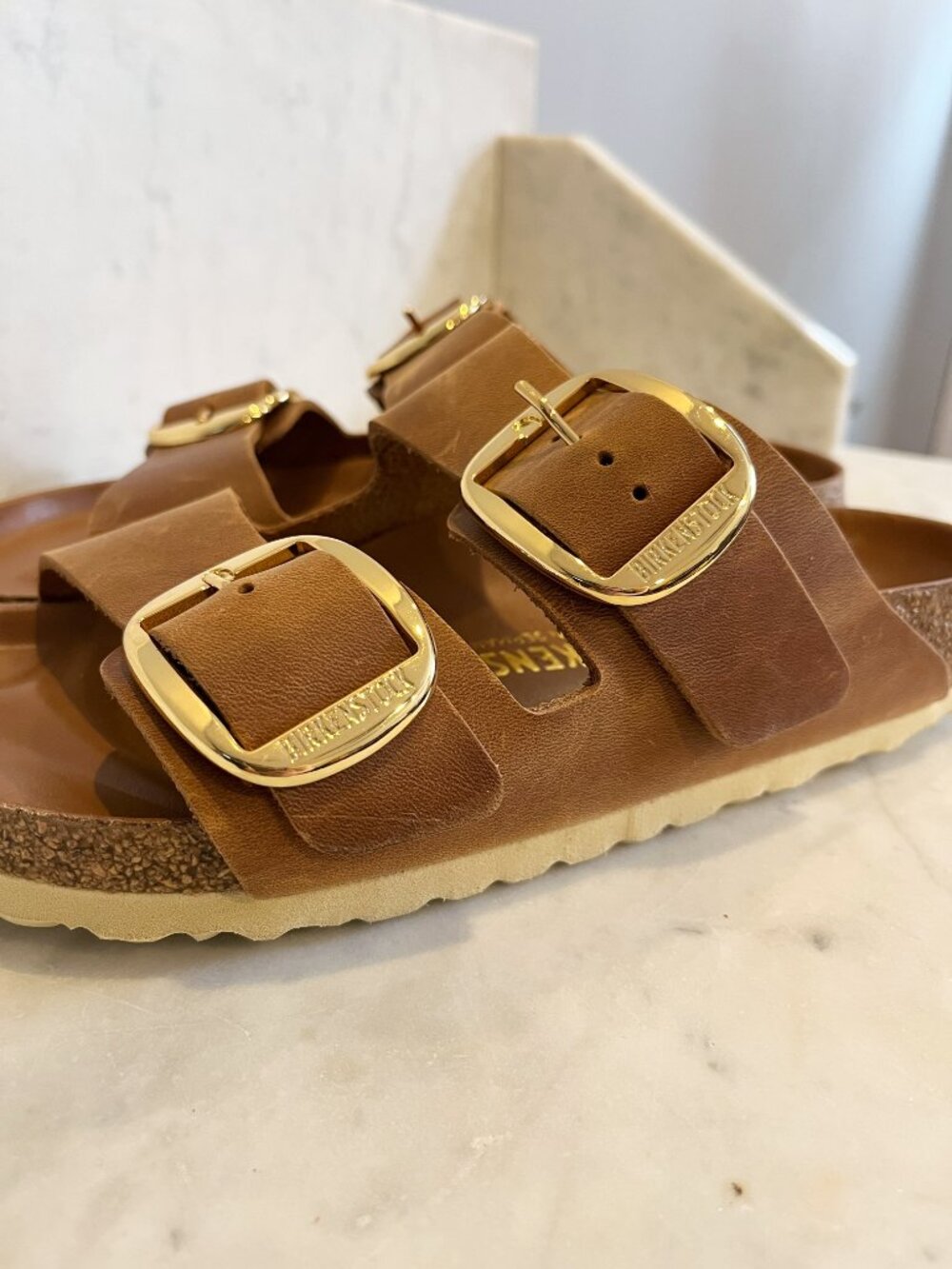 Birkenstock Arizona Big Buckle Sandals, Antique Cognac Leather, EU 38 - Picture 5 of 11